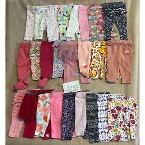 61pc Baby Girl Lot 0-3 Months Mixed Brands Leggings Bodysuits Tutus Carters